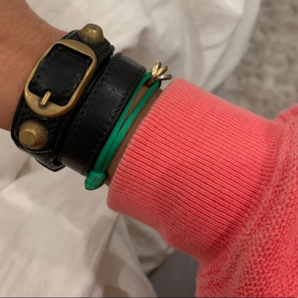 100% AUTHENTIC BALENCIAGA LEATHER WRAP BRACELET